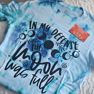 George Blue Tie-Dye Moon Phases Tee